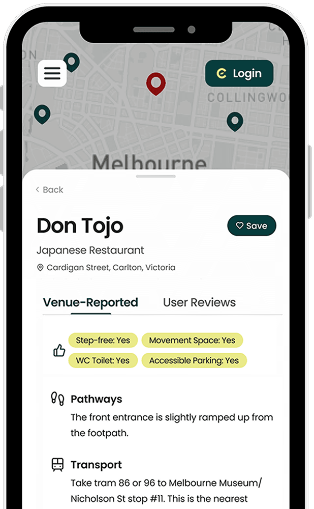 EnAccess mobile app interface