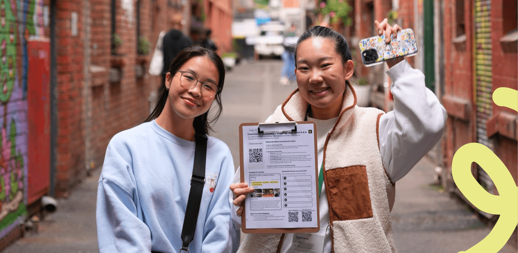 Volunteers working together